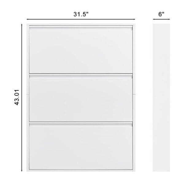 3-layer-white-shoe-cabinet-size