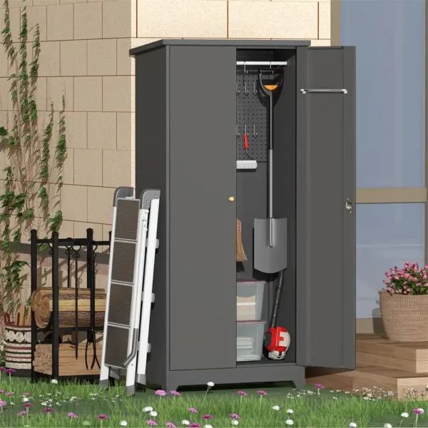 Premium All-Weather Outdoor Storage Cabinet – Large Capacity, Weatherproof Design with Lockable Doors - Image 4